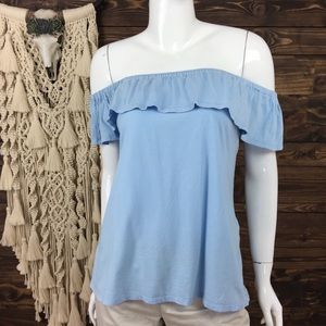M‎ Michael Kors | Off Shoulder Ruffle Tier Blouse